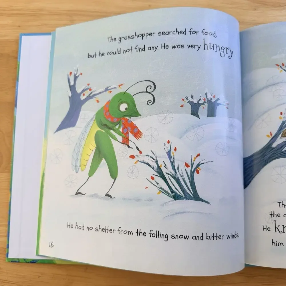 The Ant and the Grasshopper Lets Learn Aesops Fables Hardcover Library Binding